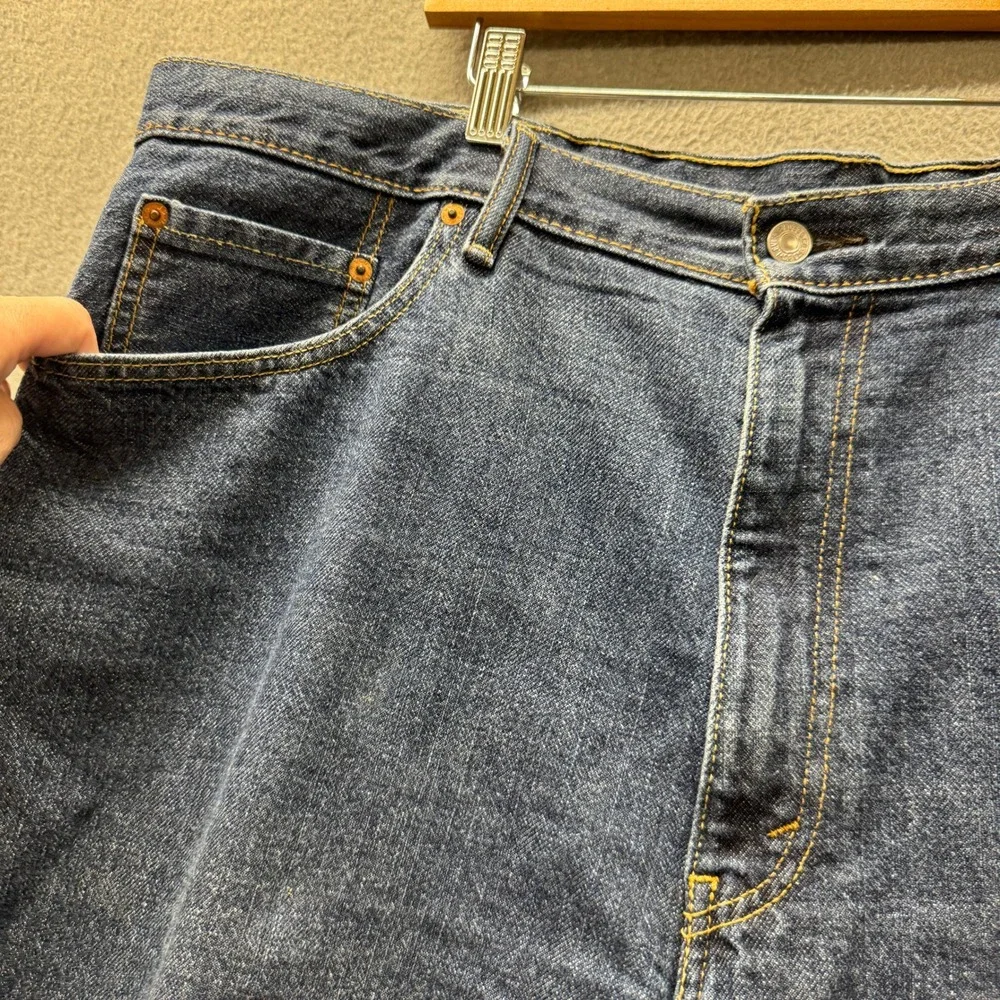 Levi's 550 Jean Shorts Mens 42 (43x10 ACTUAL) Relaxed Fit Blue Denim Casual Jort